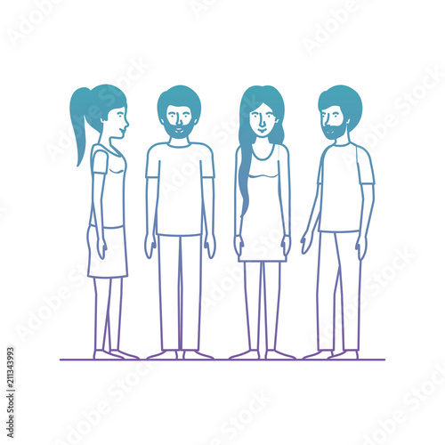 Wallpaper Mural group of friends characters vector illustration design Torontodigital.ca