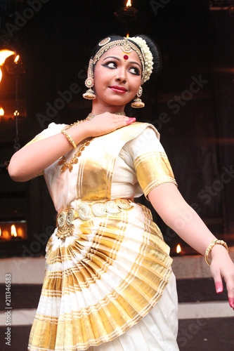mohiniyattam or dance of the enchantress is the classical dance form of kerala,distinct for the graceful body movements