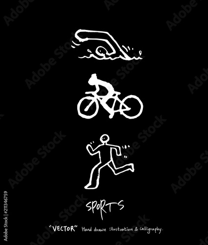 스포츠 포스터 / 손으로 그린 스포츠 그림