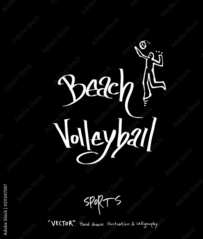 Obraz premium 스포츠 포스터 / 손으로 그린 스포츠 그림