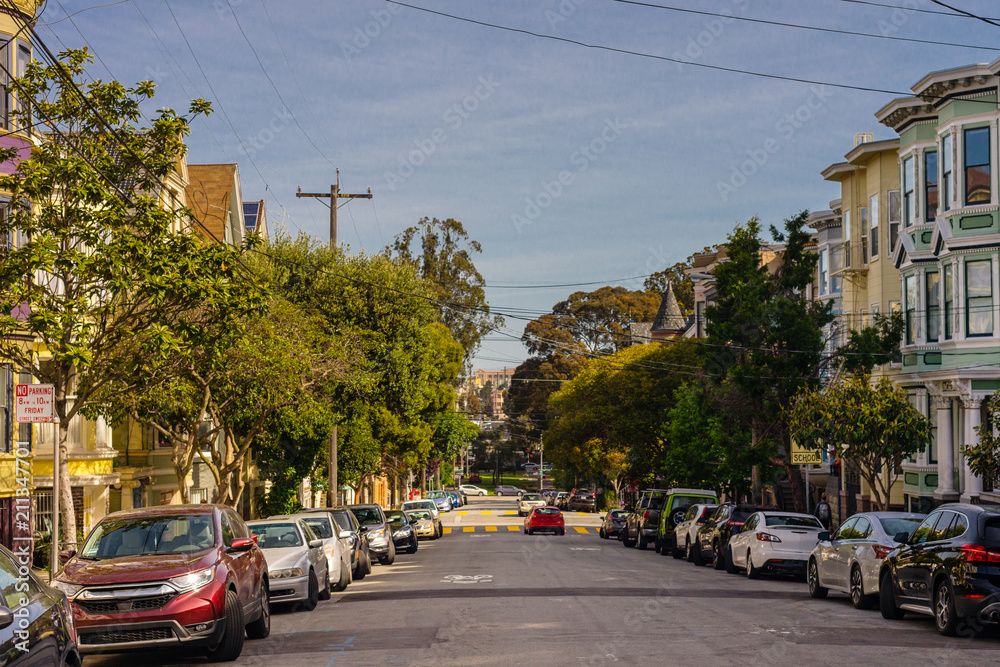 Obraz premium residential street of San Francisco
