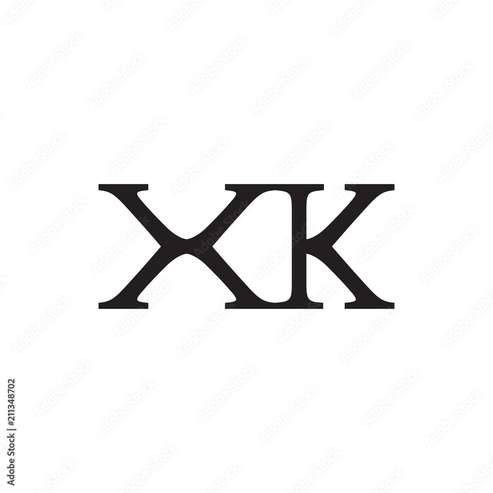 Fototapeta premium XK logo letter design