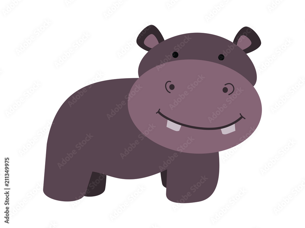 Cute hippo for kid illustration vector Cute hippo for kid illustration vector
