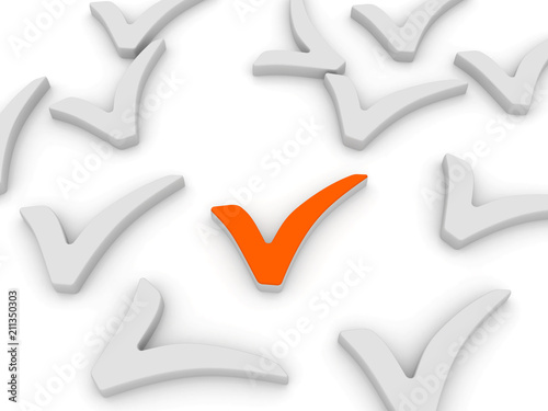 Yes and No symbol for vote