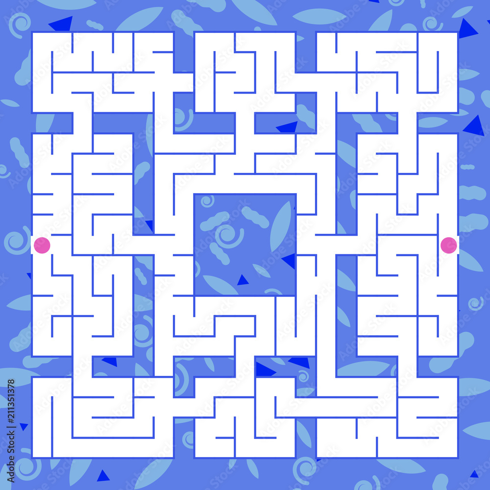 Abstract isolated labyrinth of unusual shape. An interesting and useful game for children and adults. Simple flat vector illustration. With a cartoonish background. Abstract isolated labyrinth of unusual shape. An interesting and useful game for children and adults. Simple flat vector illustration. With a cartoonish background.
