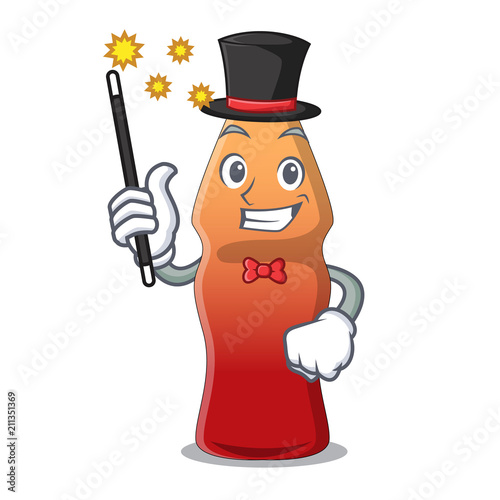 Magician cola bottle jelly candy mascot cartoon