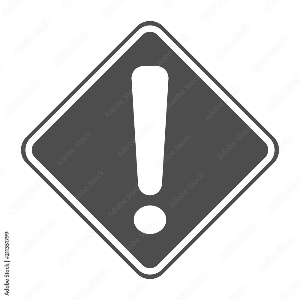 CAUTION icon. Exclamation mark on rhombus sign. Vector. CAUTION icon. Exclamation mark on rhombus sign. Vector.