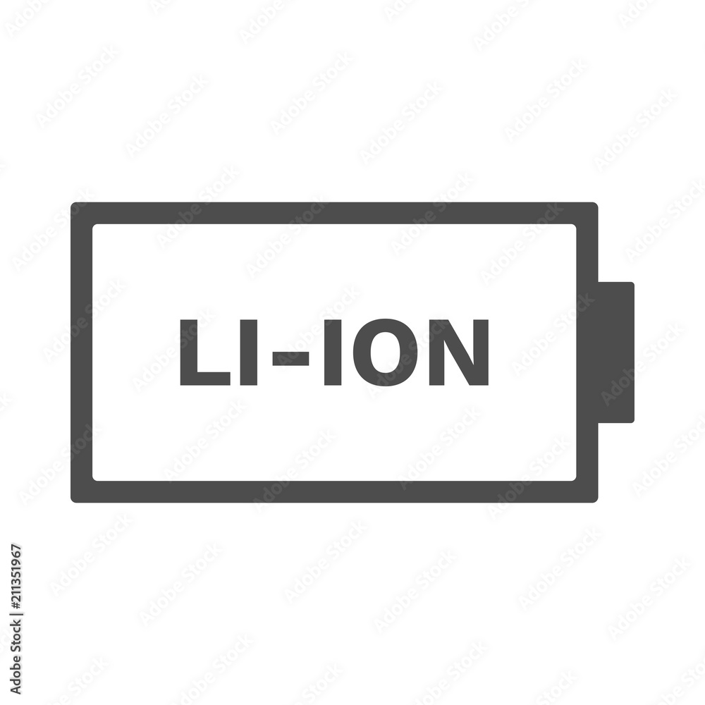 Lithium-ion battery icon. Li-ion symbol. Vector. Stock Vector