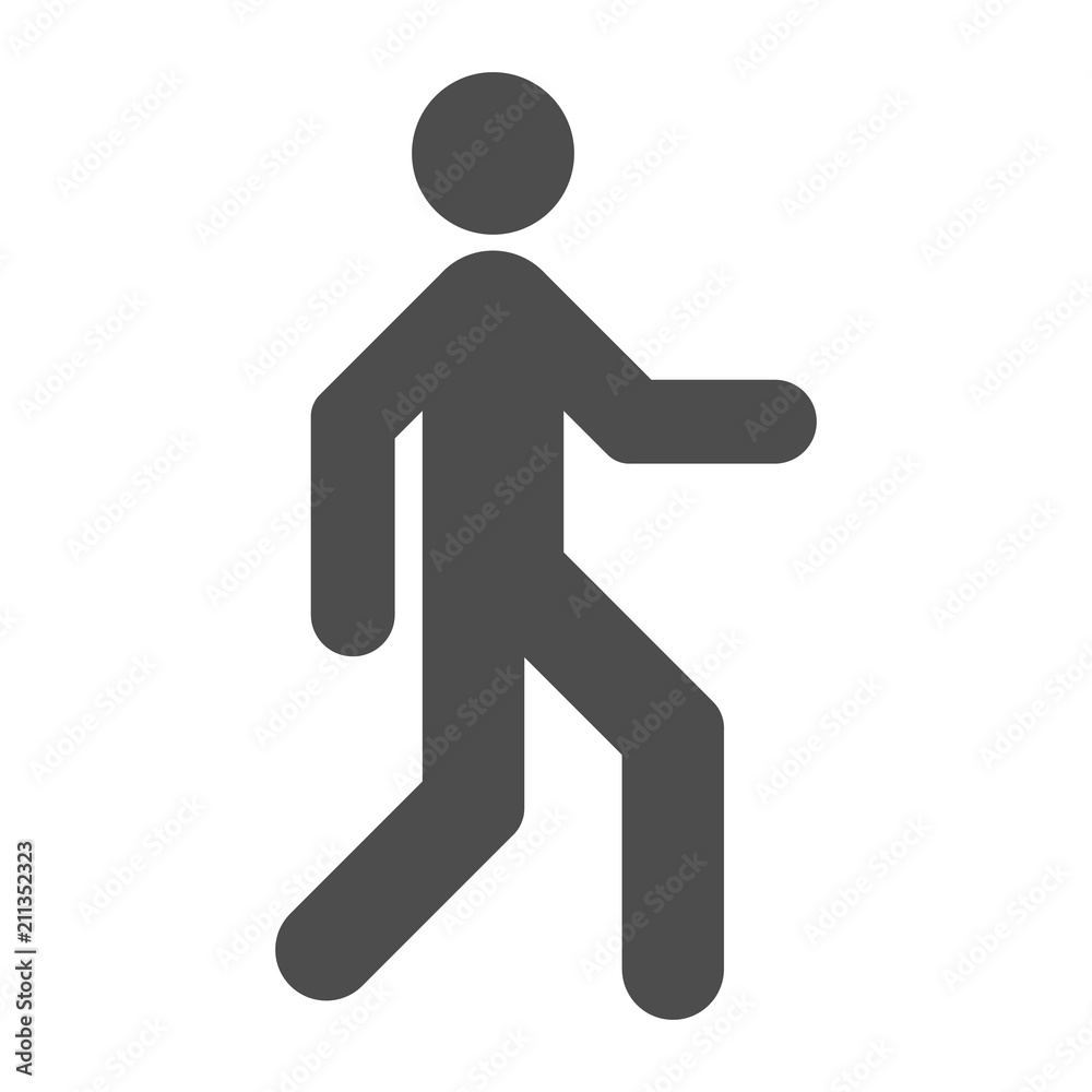 Walking man icon. Pedestrian silhouette. Vector. Walking man icon. Pedestrian silhouette. Vector.