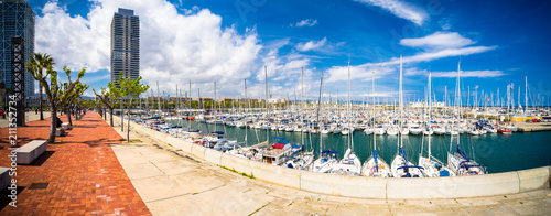 Photography Panorama of marina in Barcelona | Spain