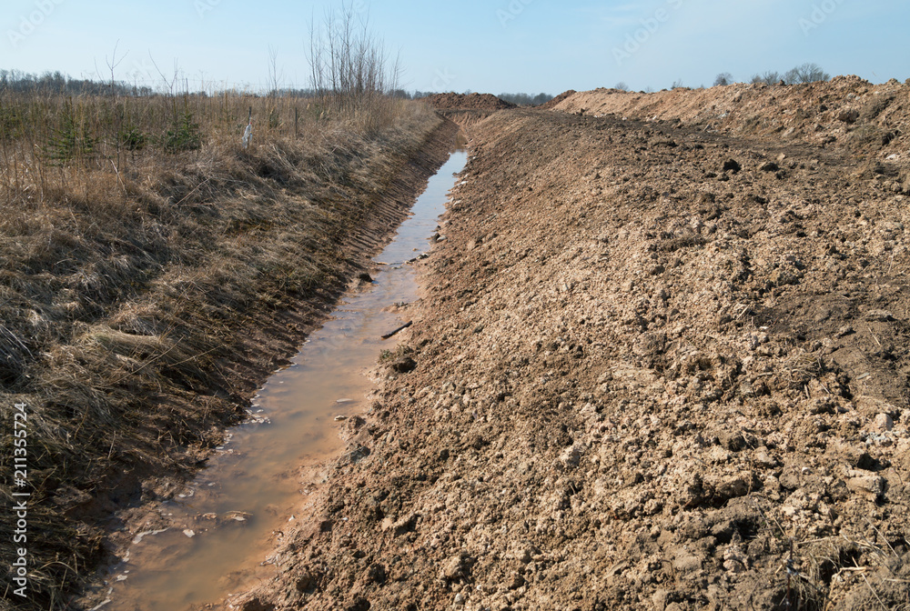 New water catchment canal. New water catchment canal.