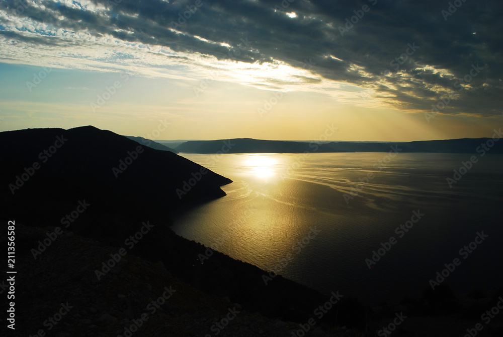 Sunset on the Brijuni islands in Croatia