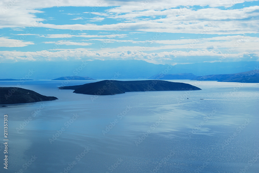The islands on the Croatian sea
