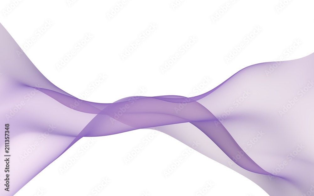 Abstract purple wave. Bright purple ribbon on white background. Abstract purple smoke. Raster air background. Purple scarf. 3D illustration Abstract purple wave. Bright purple ribbon on white background. Abstract purple smoke. Raster air background. Purple scarf. 3D illustration