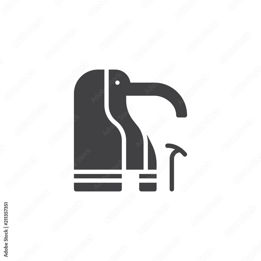 Egyptian Gods Thoth vector icon. filled flat sign for mobile concept ...