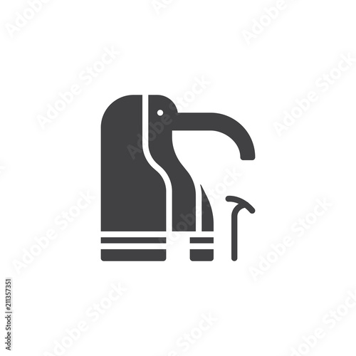 Egyptian Gods Thoth vector icon. filled flat sign for mobile concept and web design. Thoth head simple solid icon. Symbol, logo illustration. Pixel perfect vector graphics
