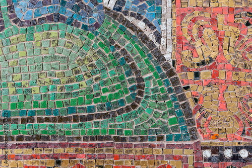 Ancient Mosaic in Taormina Sicily Italy