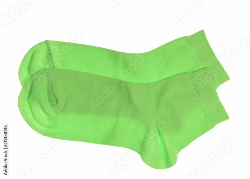 colored mans socks isolated on white background