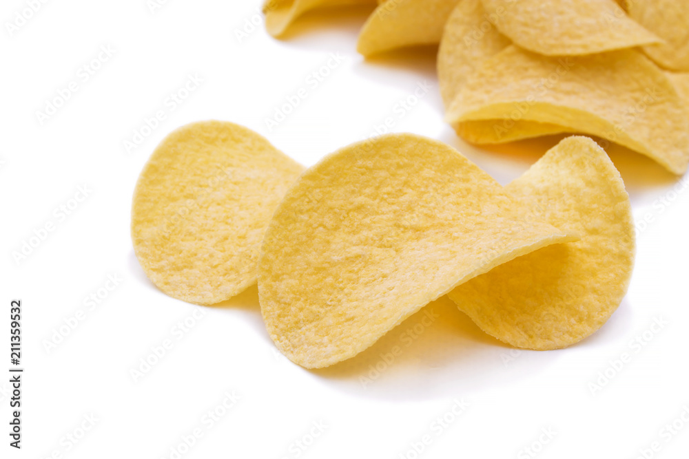 chips isolated on white chips isolated on white