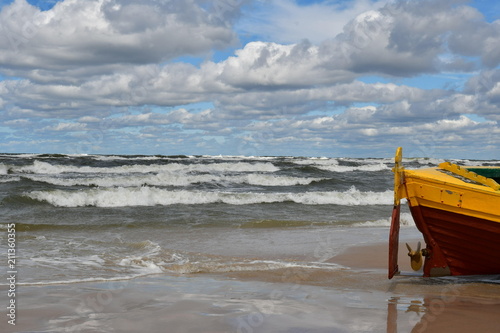 The stormy sea in Debki