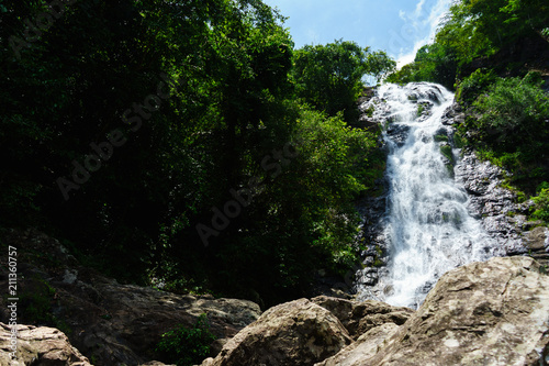 Amazing beautiful waterfalls at Sarika Waterfall Nakhon Nayok, Thailand