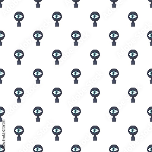 Spy eye pattern seamless repeat in cartoon style vector illustration