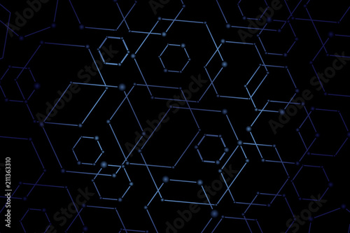 Abstract blue modern geometric digital