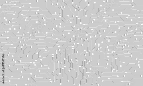 Circuit Board Hi Technology Grayscale Color Tone Pattern Vector Background