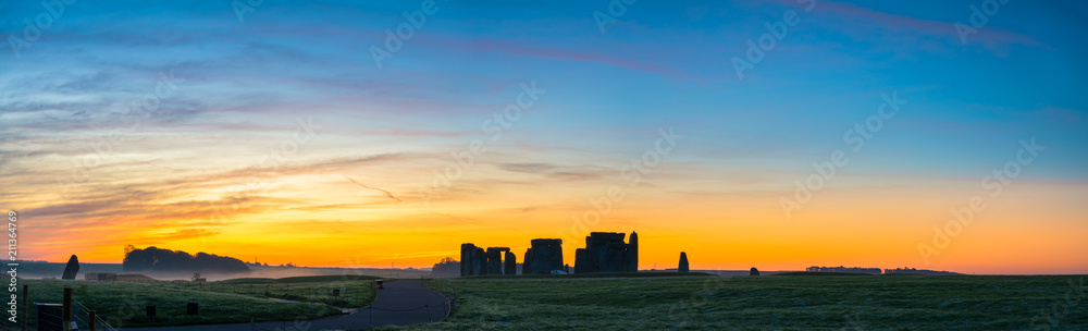 Panorama of Stonehenge in winter | England