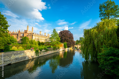 Cambridge city on the River Cam  England