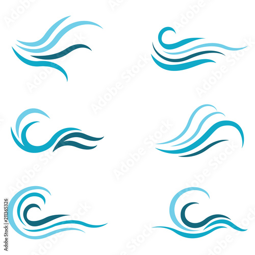 Abstract Wave Flow Water Isolated