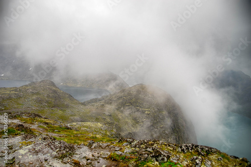 Mountain hiking in Norway