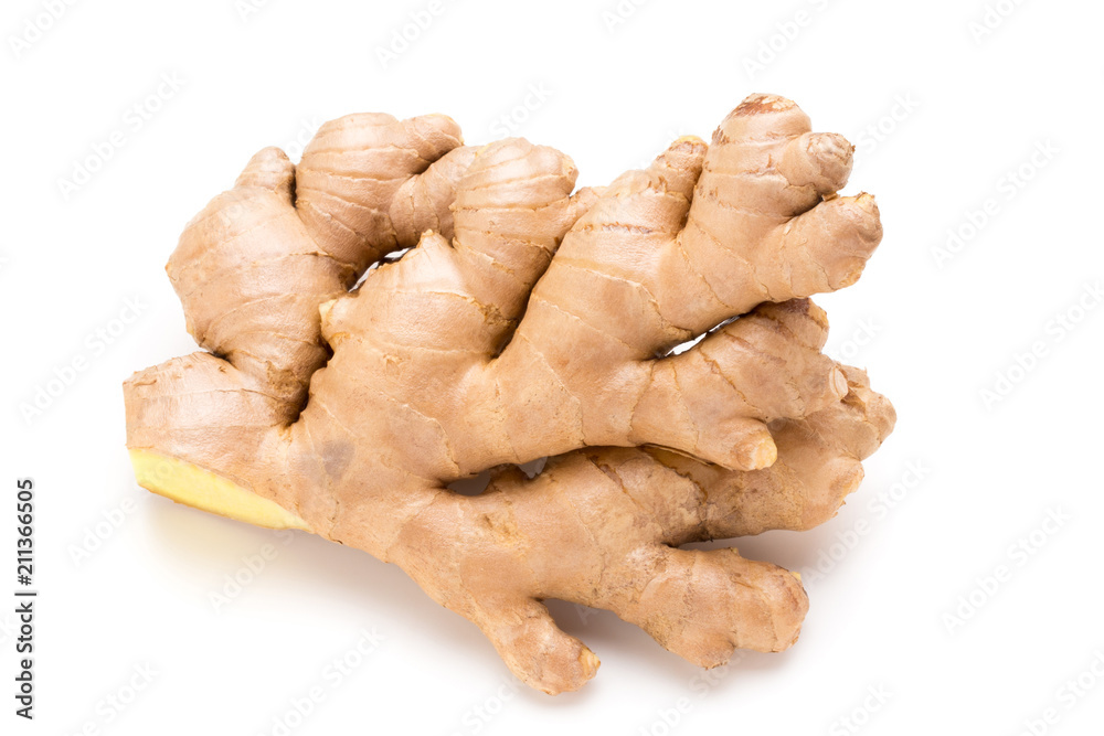 Ginger bio and lemon on white background. Ginger bio and lemon on white background.