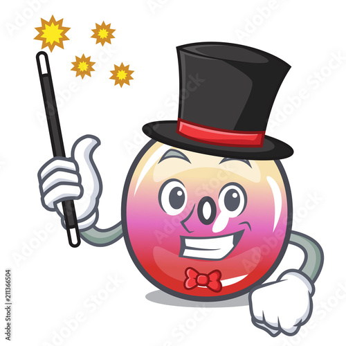 Magician jelly ring candy mascot cartoon