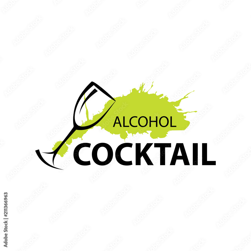 Fototapeta premium alcoholic cocktails logo