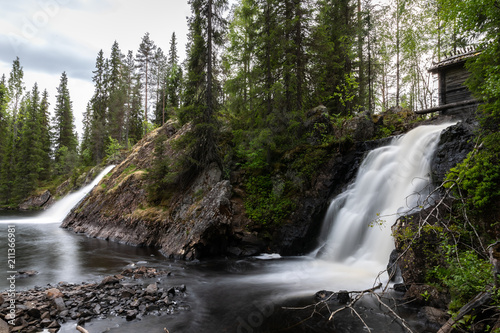 Komulankongas waterfalls in Hyrynsalmi  Finland.