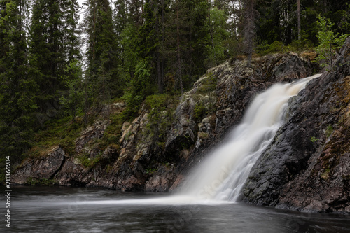 Komulankongas waterfall in Hyrynsalmi, Finland.