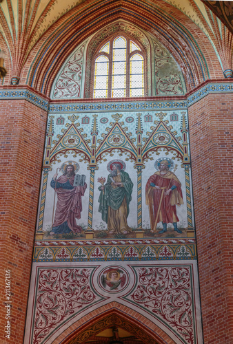 Interior of  medieval gothic, cathedral in Pelplin in Gdansk Pomerania in Poland
