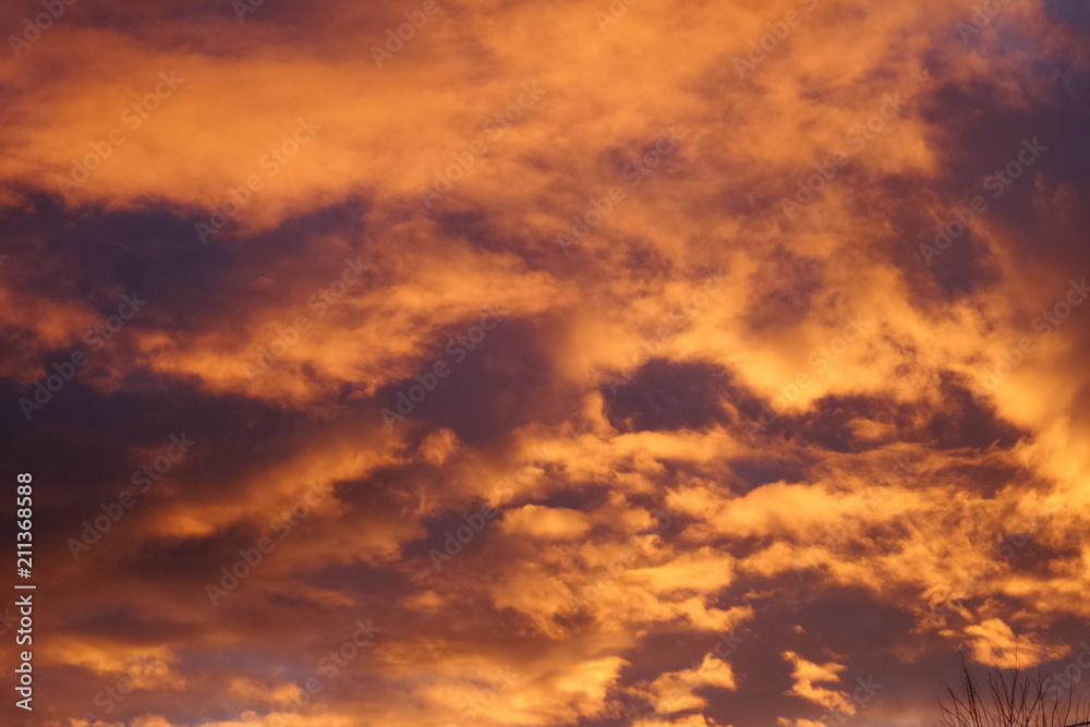 Fototapeta premium Tramonto di fuoco