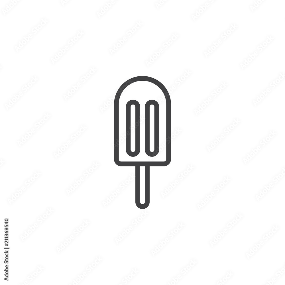 Ice cream outline icon. linear style sign for mobile concept and web design. Popsicle simple line vector icon. Symbol, logo illustration. Pixel perfect vector graphics Ice cream outline icon. linear style sign for mobile concept and web design. Popsicle simple line vector icon. Symbol, logo illustration. Pixel perfect vector graphics