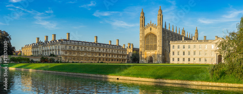 Panorama of college in Cambridge, UK