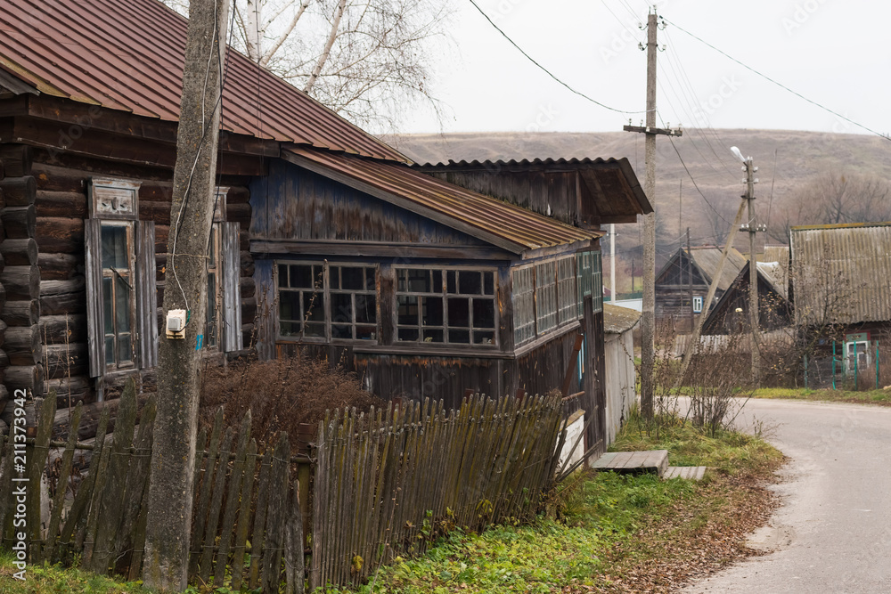 Old semi-abandoned village houses