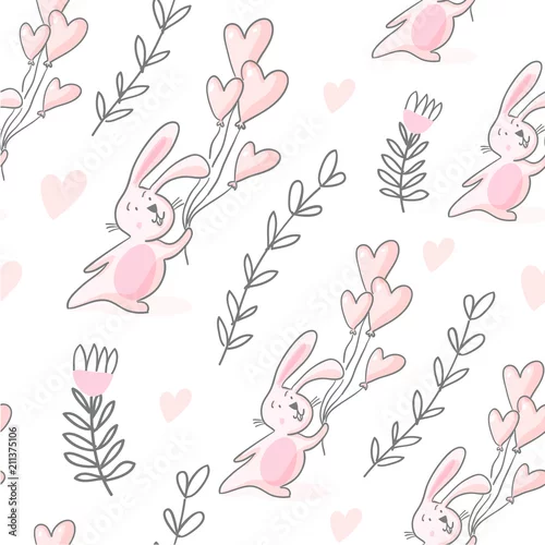 Tapety z królikami i sercami