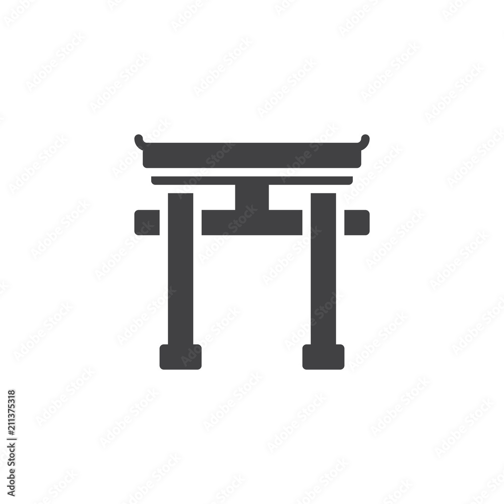 Torii Japanese gate vector icon. filled flat sign for mobile concept and web design. Shinto simple solid icon. Symbol, logo illustration. Pixel perfect vector graphics Torii Japanese gate vector icon. filled flat sign for mobile concept and web design. Shinto simple solid icon. Symbol, logo illustration. Pixel perfect vector graphics