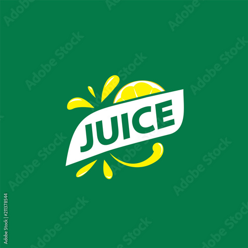 Fresh juice vector logo isolated on white background
