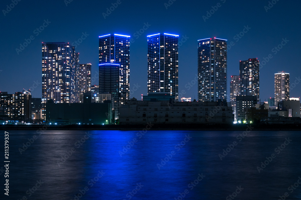 東京の都市風景　湾岸の夜景５
