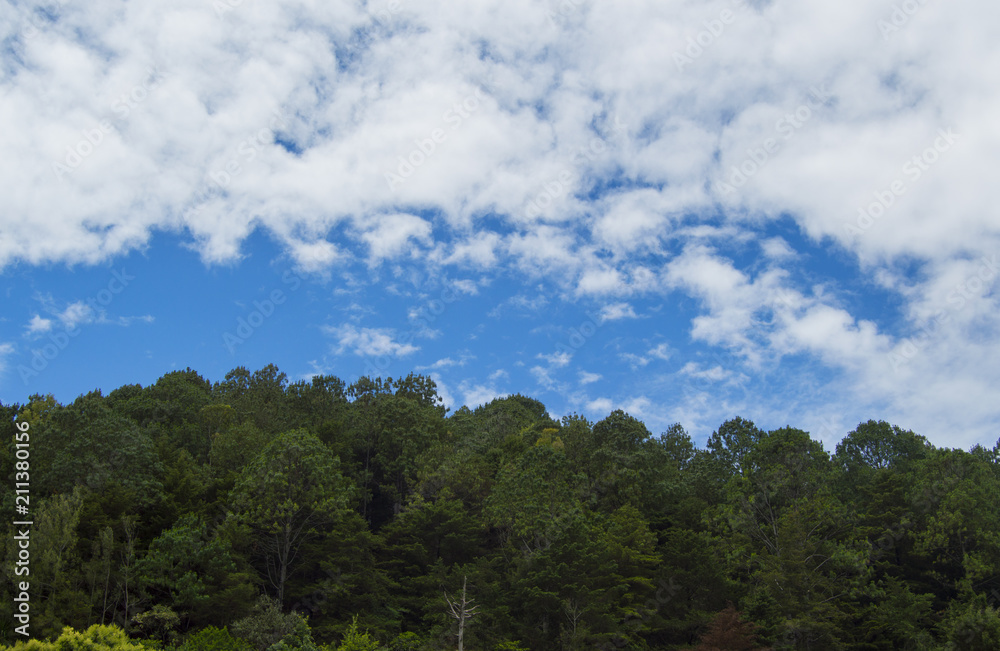  sky with clouds and mountain