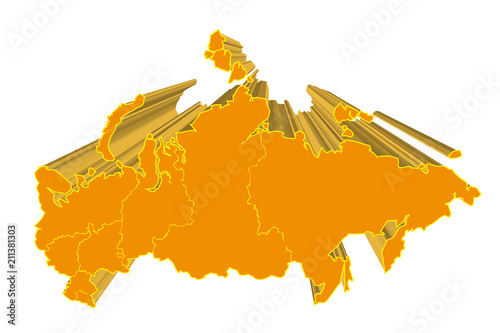 Mapa naranja de Rusia.