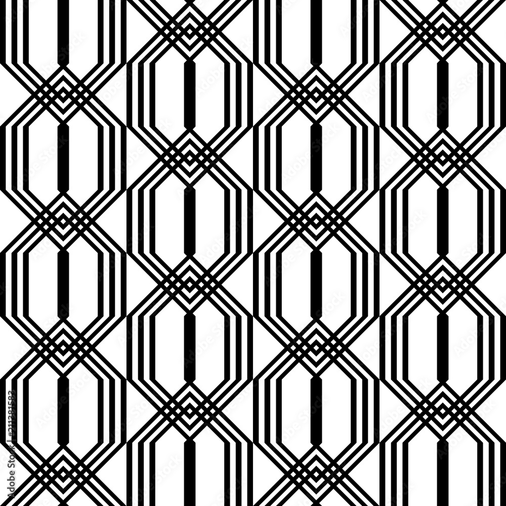 Design seamless monochrome geometric pattern