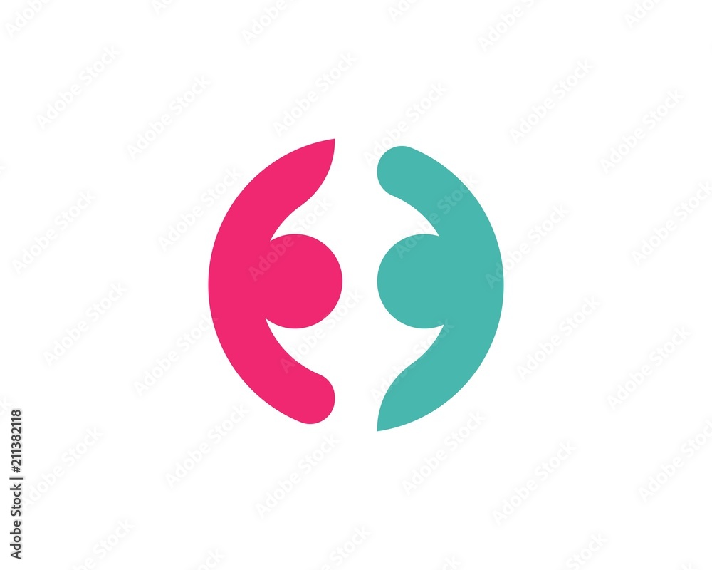 Fototapeta premium community care Logo template